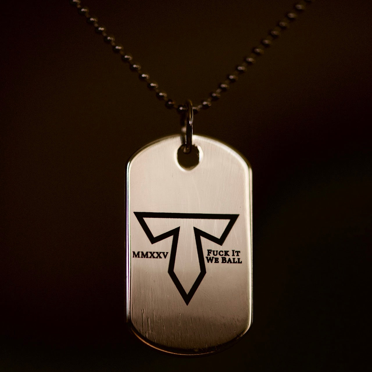 .925 Silver Topher Tag Necklace
