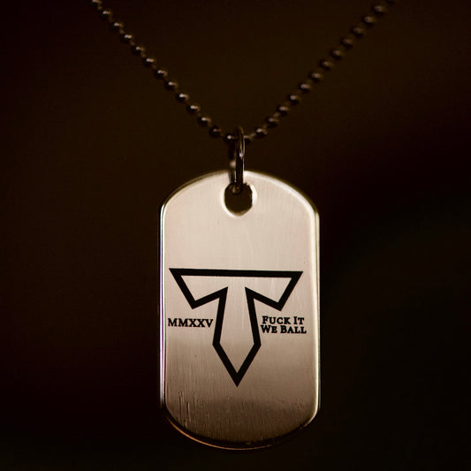 .925 Silver Topher Tag Necklace